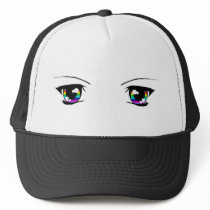 Cool "Anime eyes" Cap for chicks Trucker Hats
