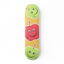 Cool apple cartoon skateboard