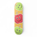 Cool apple cartoon skateboard