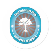 Cool Arborists Club Round Stickers