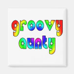 Cool Aunts Christmas & Birthdays : Groovy Aunty Refrigerator Magnets