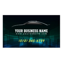 Cool Auto Trade Black business card