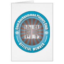 Cool Backgammon Players Club Greeting Card