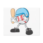 Cool Baseball Batter Cartoon postcards