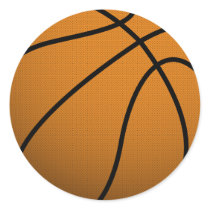 Cool Basketball and Custom Sports B Ball Round Sticker