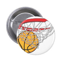 Cool Basketball Shoot in Ring Net Shirt Pinback Buttons