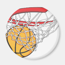 Cool Basketball Shoot in Ring Net Shirt Refrigerator Magnet