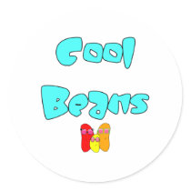 Cool Beans Round Stickers