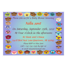 Cool Bears baby shower invitation