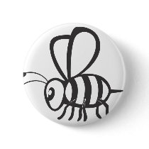 Cool Bee Black Outline Logo Tattoo Shirt