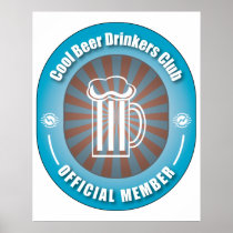 Cool Beer Drinkers Club Poster