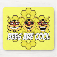 Cool Bees Mouse Pads