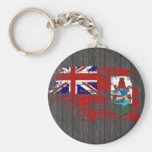 Cool Bermudan flag design Keychains