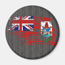 Cool Bermudan flag design Refrigerator Magnets