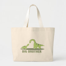 Cool Big Brother Shirt - Dinosaur Theme Canvas Bag