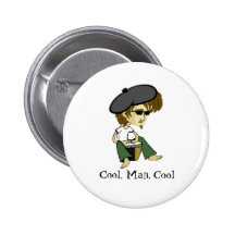 Cool Big Daddy-O Beatniks Buttons
