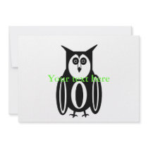 Cool black and white owl