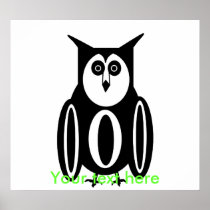 Cool black and white owl