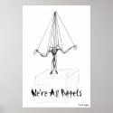 Cool  Black and White Puppet on Strings Comic posters