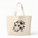 Cool Black Ladybug Tattoo Logo bags