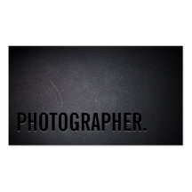 Cool Black Out Photographer Dark Business Card