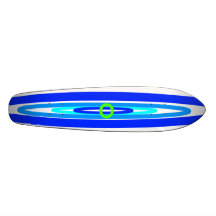Cool blue and green circles skate boards
