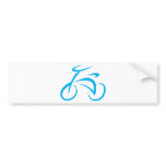 Cool Blue Bicycle Biking Logo bumper stickers