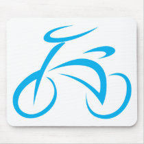 Cool Blue Bicycle Biking Logo