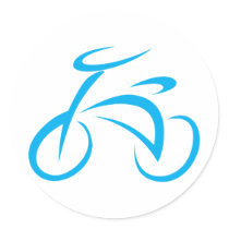 Cool Blue Bicycle Biking Logo