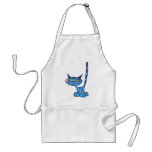 Cool Blue Cat cartoon cooking apron
