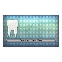 Cool blue dentist dental office business card