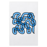 Cool Blue Glass Snake. Vector Art. Custom flyers
