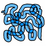 Cool Blue Glass Snake. Vector Art. Custom photo sculptures