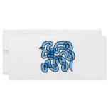 Cool Blue Glass Snake. Vector Art. Custom rack cards