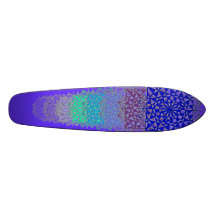 Cool Blue Green Purple Tan Surf Ace Street DX Custom Skateboard