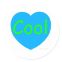 Cool Blue Heart stickers