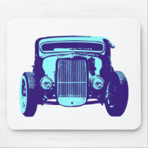 Cool Blue Hot Rod Mousepad