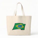 Cool Brazil Flag Canvas Bag