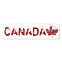 Cool Canada Bumper Sticker Distressed Maple Leaf bumper stickers