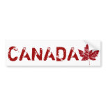 Cool Canada Bumper Sticker Distressed Maple Leaf bumper stickers