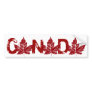 Cool Canada Bumper Sticker Distressed Maple Leaf