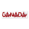 Cool Canada Bumper Sticker Distressed Maple Leaf bumper stickers