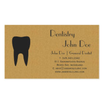 Cool cardboard dental logo business card