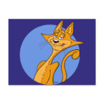 Cool Cartoon Cat Postcard