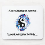 Cool cartoon tattoo symbol Yin Yang Dolphins Mouse Pad
