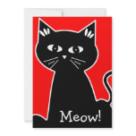 Cool Cats Birthday Party - Black Cartoon Cat invitations