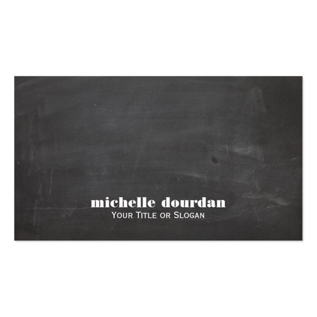 Cool Chalkboard Look Black Business Card