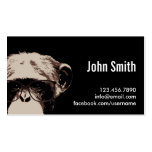 Cool Chimp in the Dark Profile Card Business Card Template