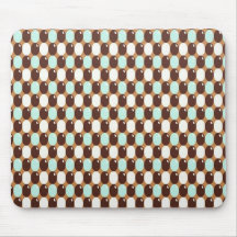 Cool chocolate mint round candy pattern mousepads