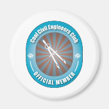 Cool Civil Engineers Club Refrigerator Magnet